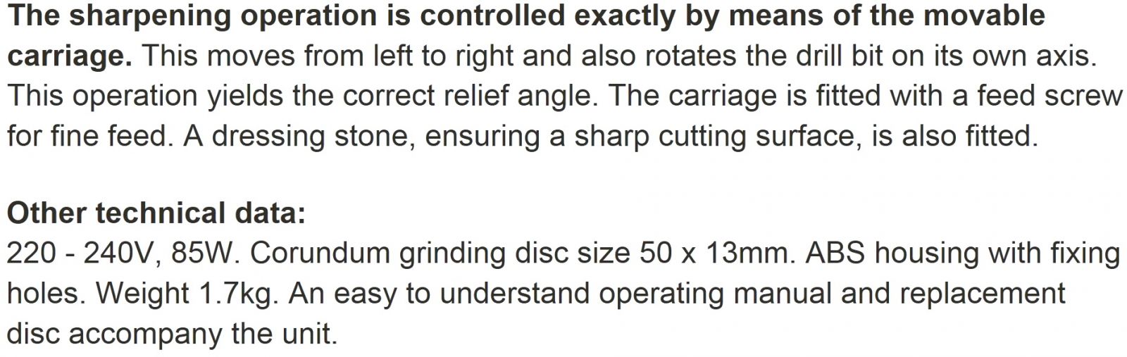 משחיז מקדחים חשמלי מקצועי PROXXON BSG 220